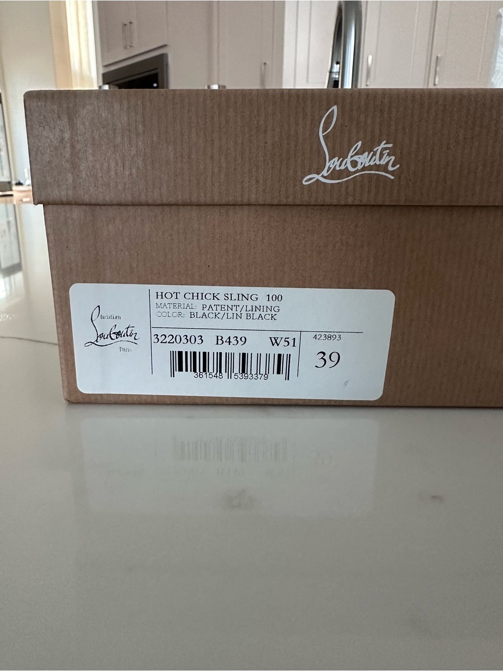 Christian Louboutin Hot Chick Sling 100 - Size 39(Black) - Picture 7 of 9
